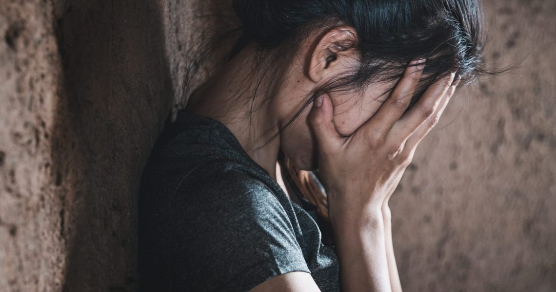 Young,Depressed,Woman,,Domestic,Violence,And,Rape.,Stop,Abusing,Violence,