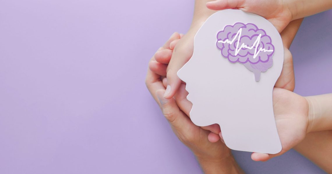 Adult,And,Child,Hands,Holding,Encephalography,Brain,Paper,Cutout,autism,,Stroke,